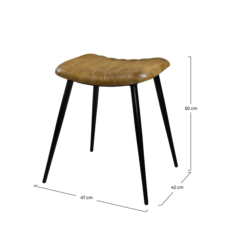 Tabouret Bidar en cuir
