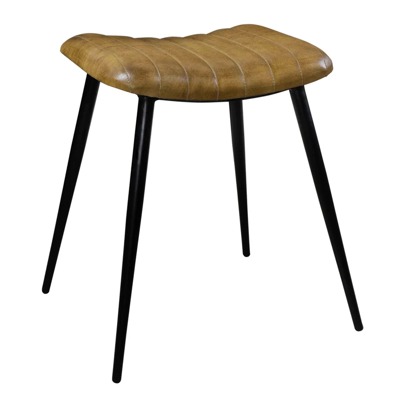Tabouret Bidar en cuir