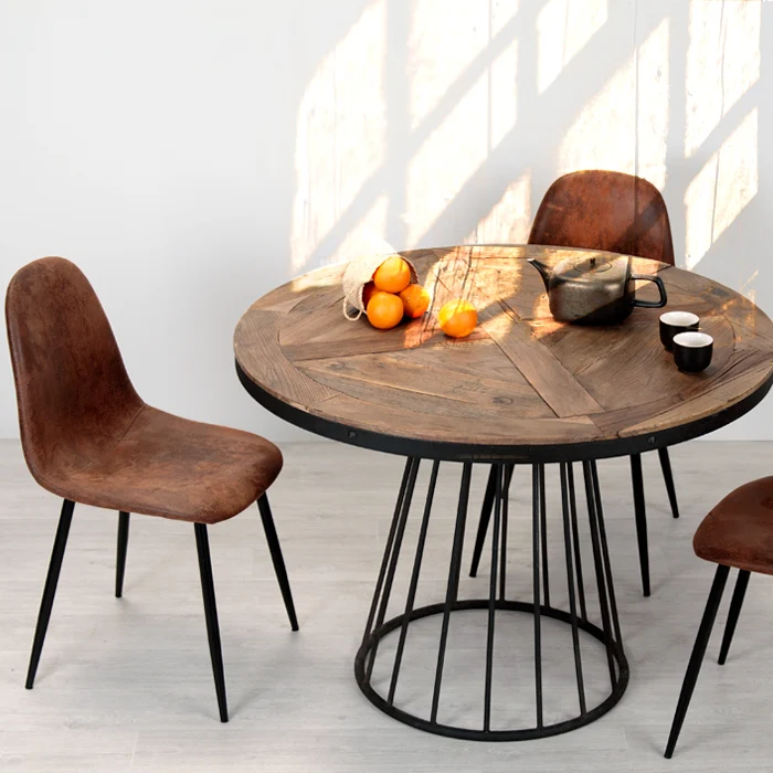 Table ronde Pralus 5 personnes en bois D110 cm