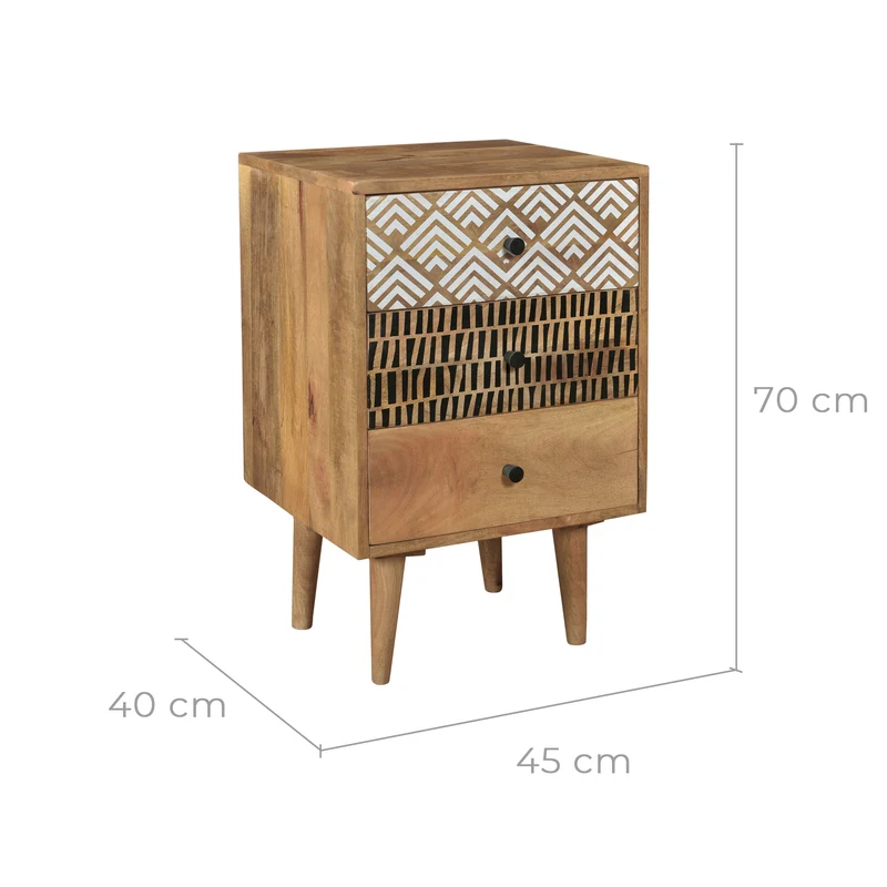 Table de chevet Tali 3 tiroirs