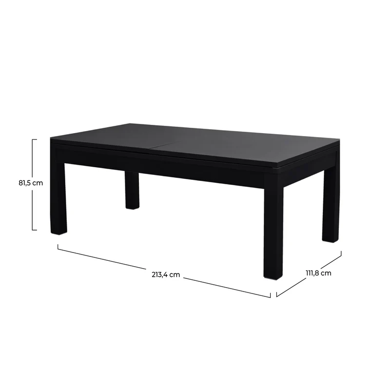 Table de Billard Eddie convertible noire tapis vert