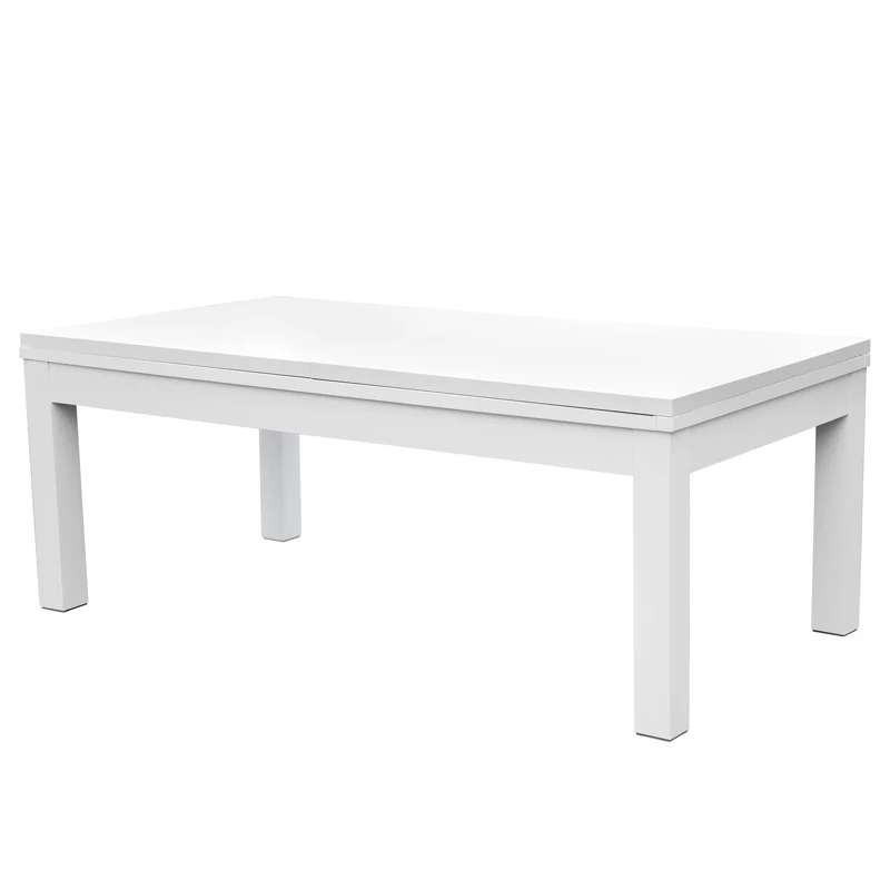 Table de Billard Eddie convertible blanche tapis vert