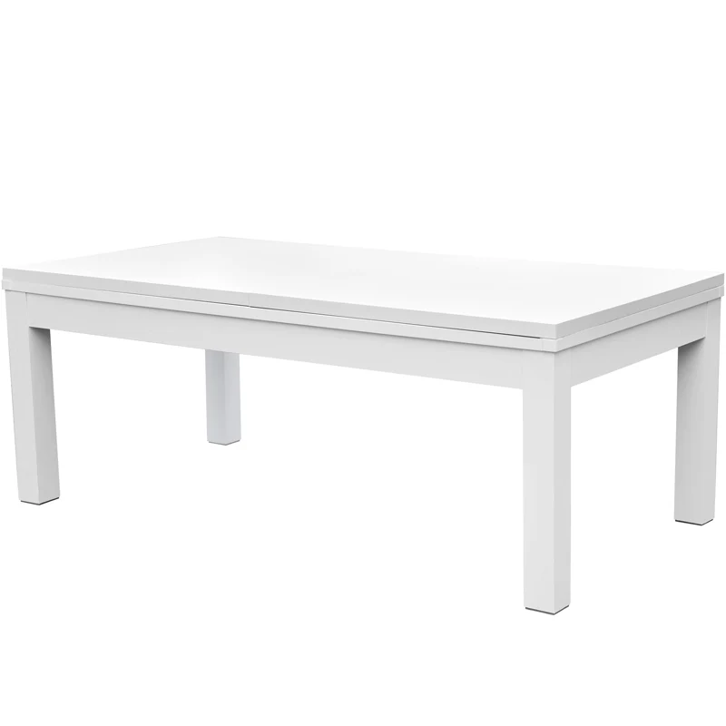 Table de Billard Eddie convertible blanche tapis bleu