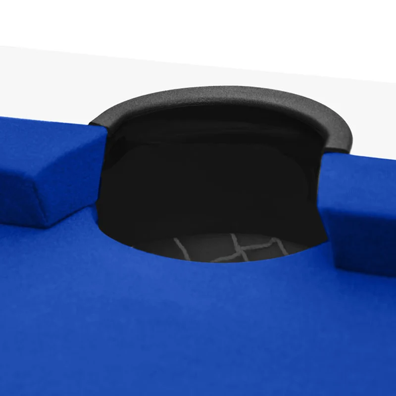 Table de Billard Eddie convertible blanche tapis bleu