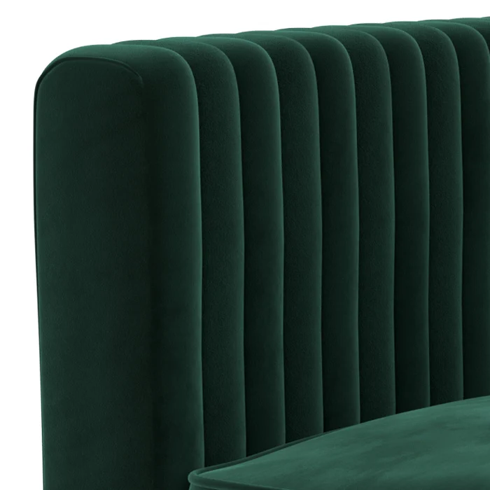 Fauteuil Gatsby en velours vert foncé