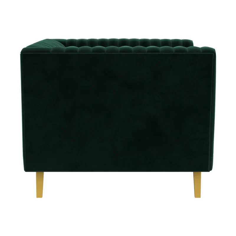 Fauteuil Gatsby en velours vert foncé