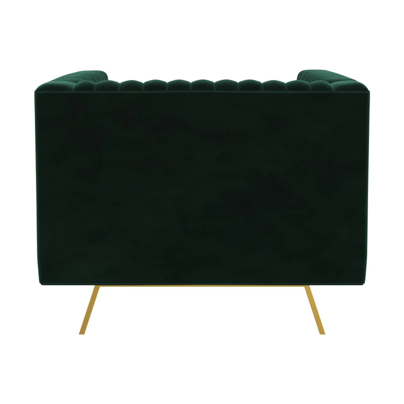 Fauteuil Gatsby en velours vert foncé