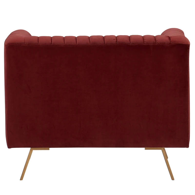 Fauteuil Gatsby en velours bordeaux