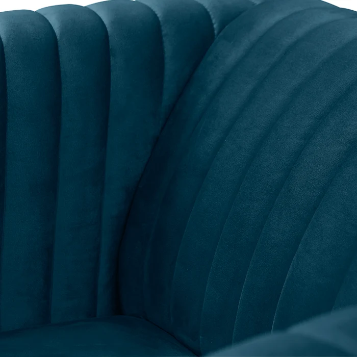 Fauteuil Gatsby en velours bleu foncé