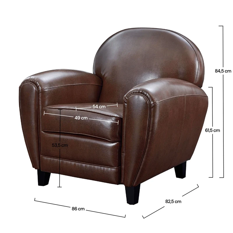 Fauteuil Club marron