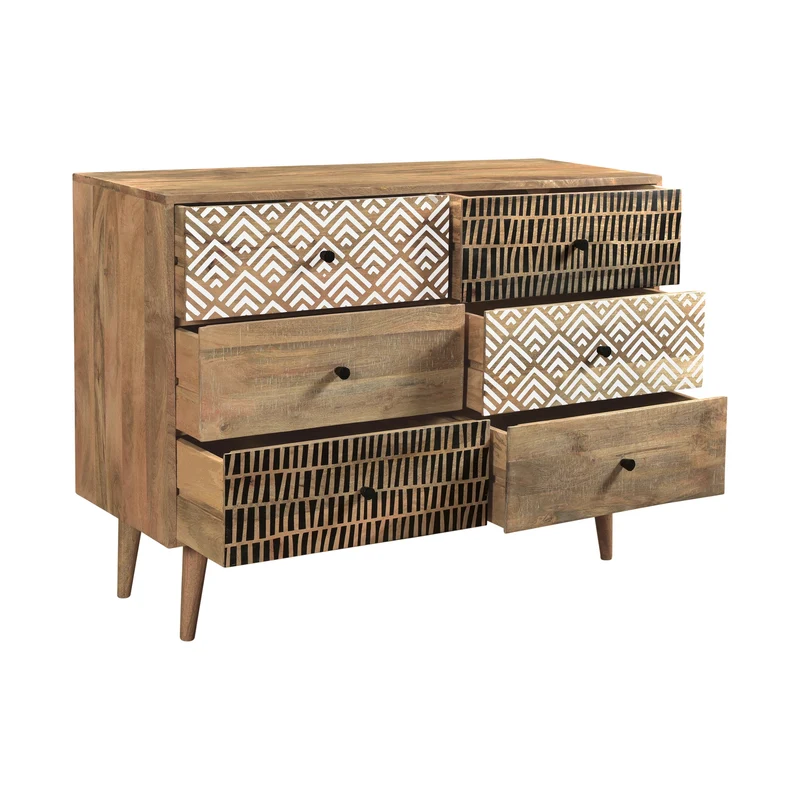 Commode Tali en bois 6 tiroirs