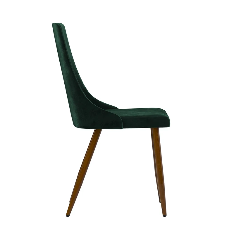 Chaise Vinni en velours vert (lot de 2)