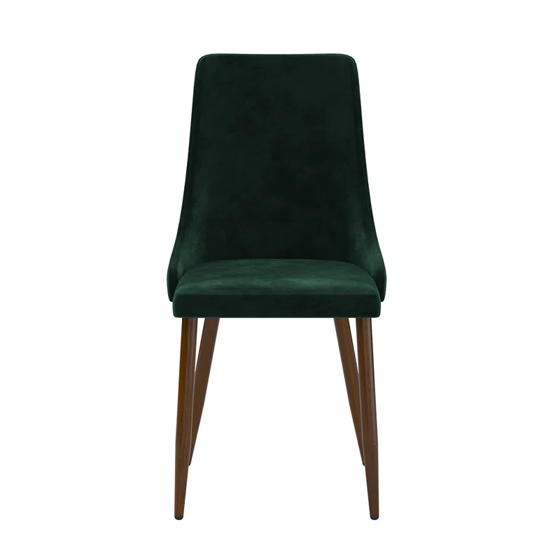 Chaise Vinni en velours vert (lot de 2)
