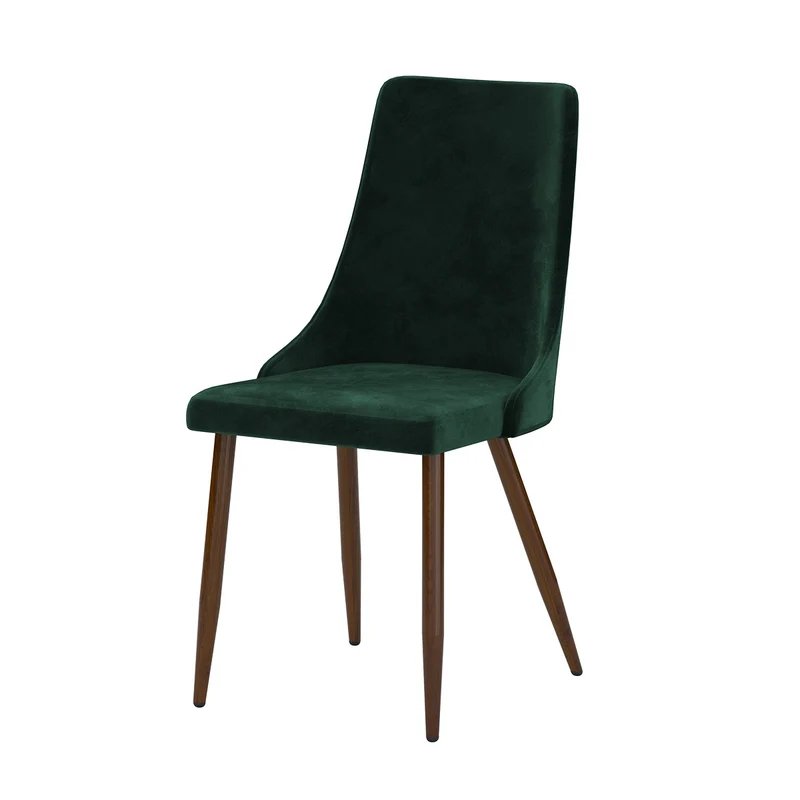 Chaise Vinni en velours vert (lot de 2)