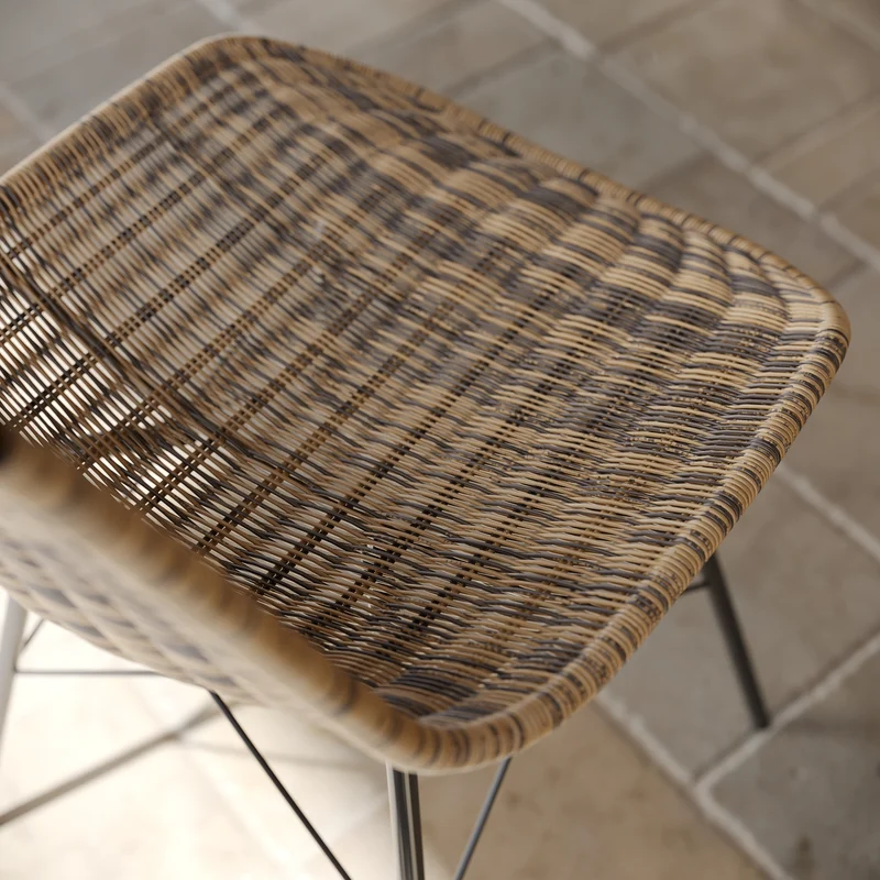 Chaise de jardin Tiptur en résine tressée naturelle (lot de 2)