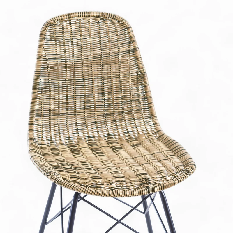 Chaise de jardin Tiptur en résine tressée naturelle (lot de 2)