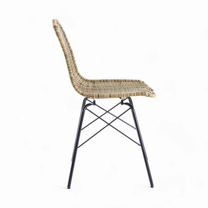 Chaise de jardin Tiptur en résine tressée naturelle (lot de 2)