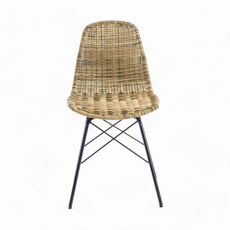 Chaise de jardin Tiptur en résine tressée naturelle (lot de 2)