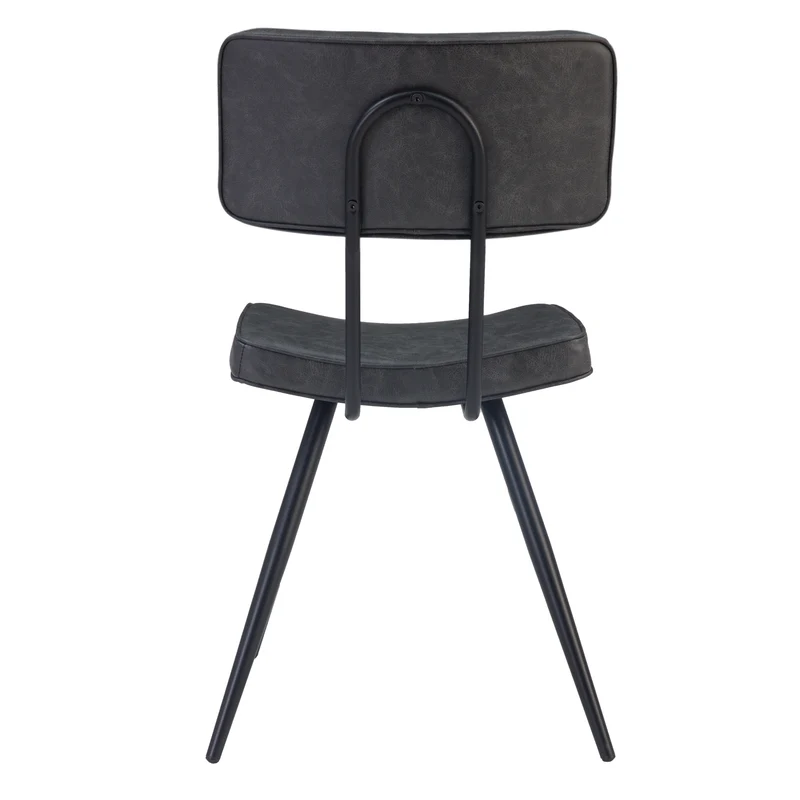 Chaise Texas grise / noire (lot de 2)