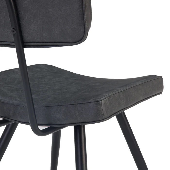 Chaise Texas grise / noire (lot de 2)