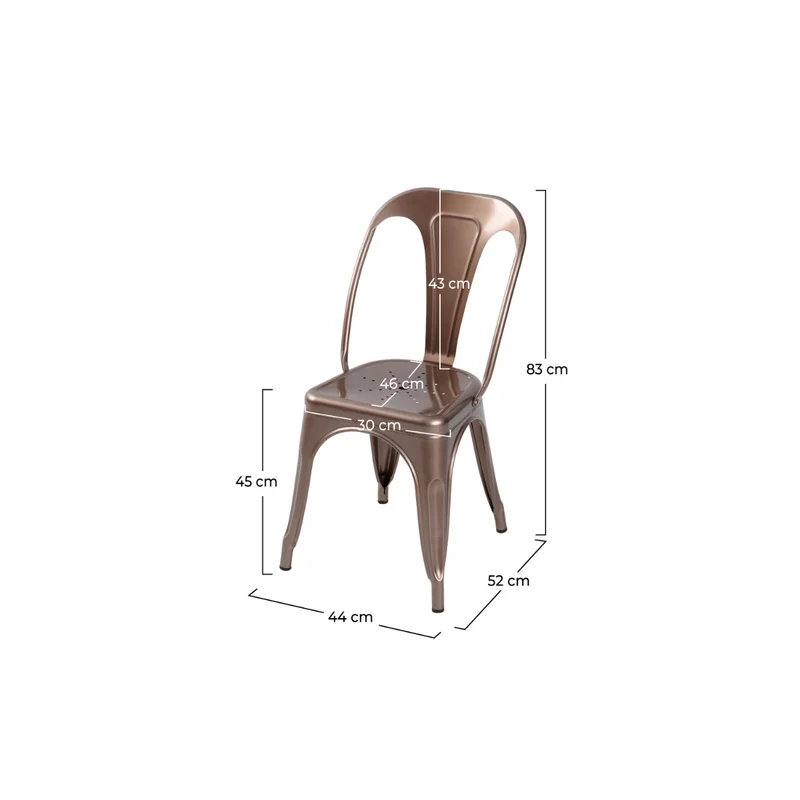 Chaise Indus cuivre (lot de 2)