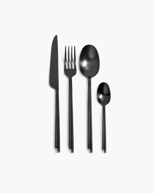 Set de couvert coffret 24 pcs noir Dune