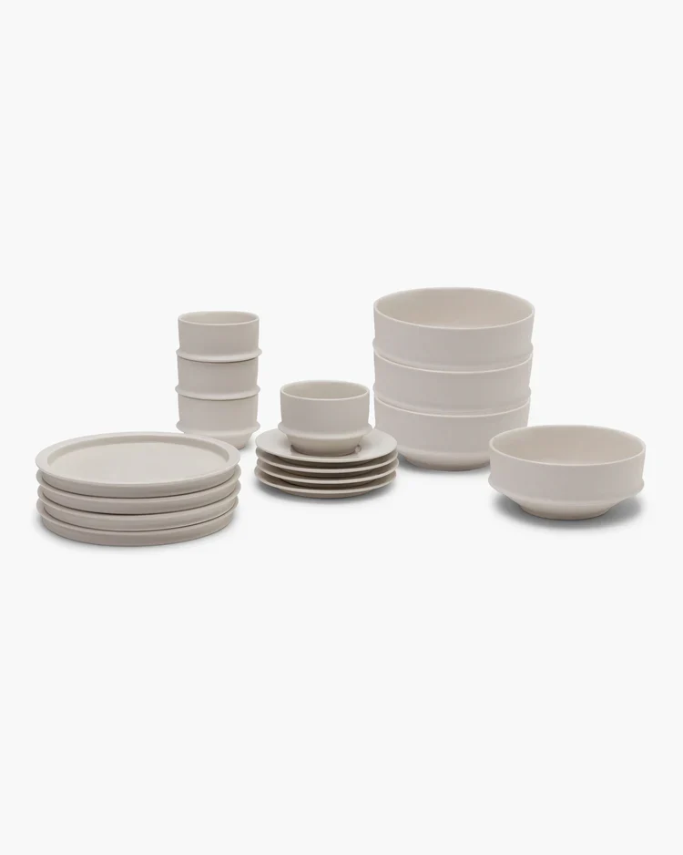 Set de petit-déjeuner 16 pièces alabaster dune