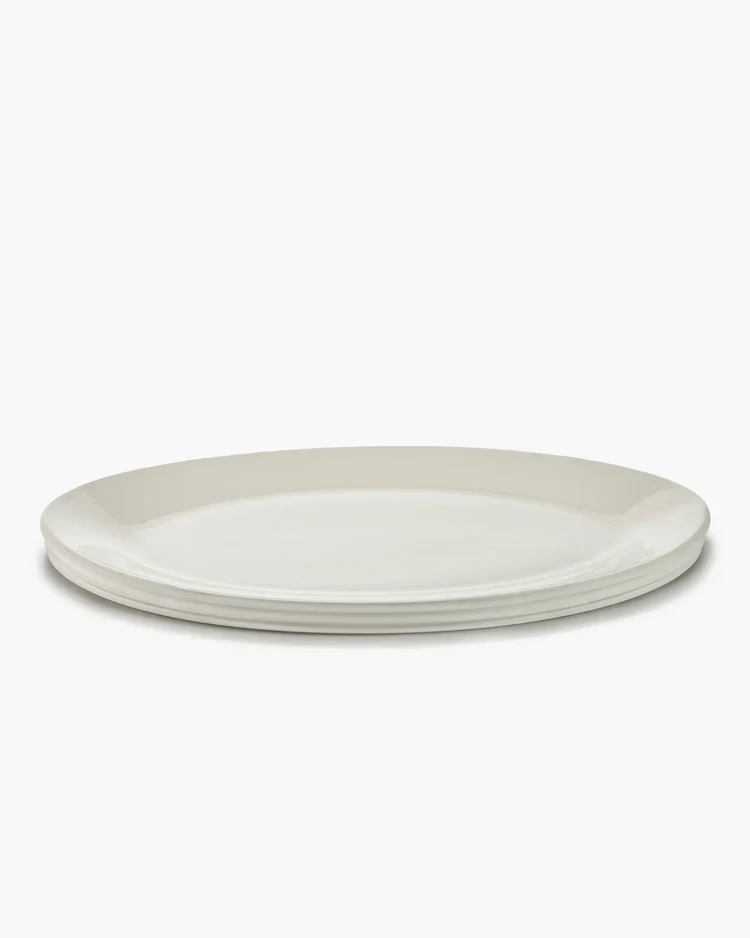 Plat de service ovale L Alabaster Dune
