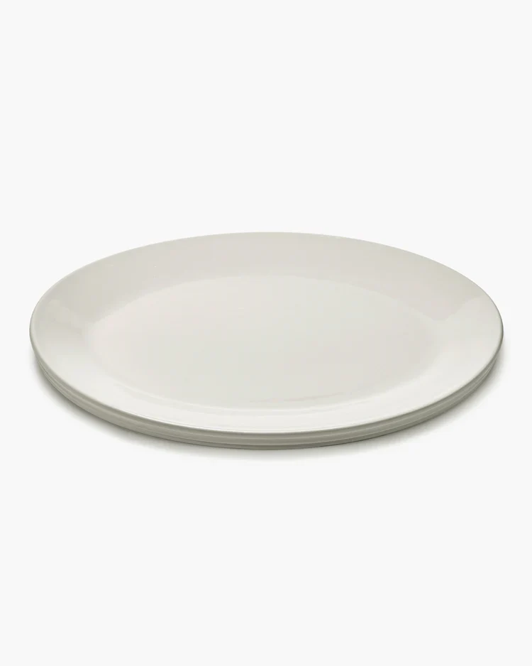 Plat de service ovale L Alabaster Dune