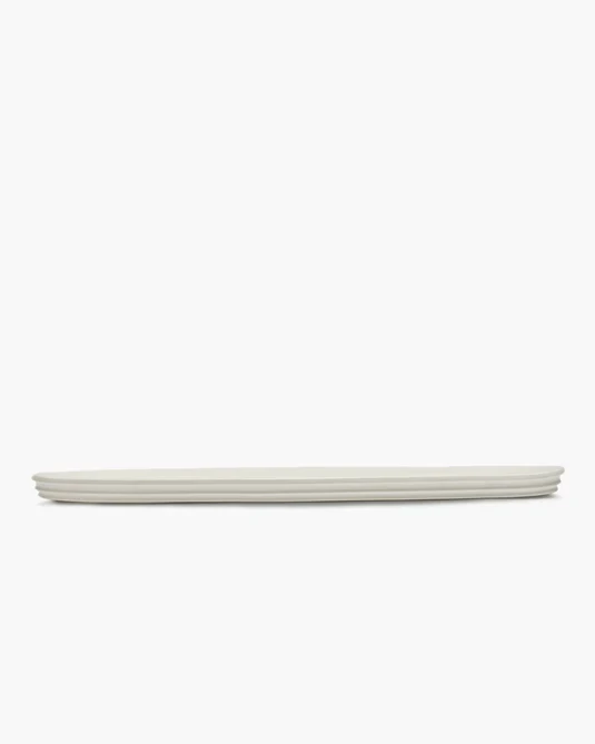 Plat de service ovale L Alabaster Dune