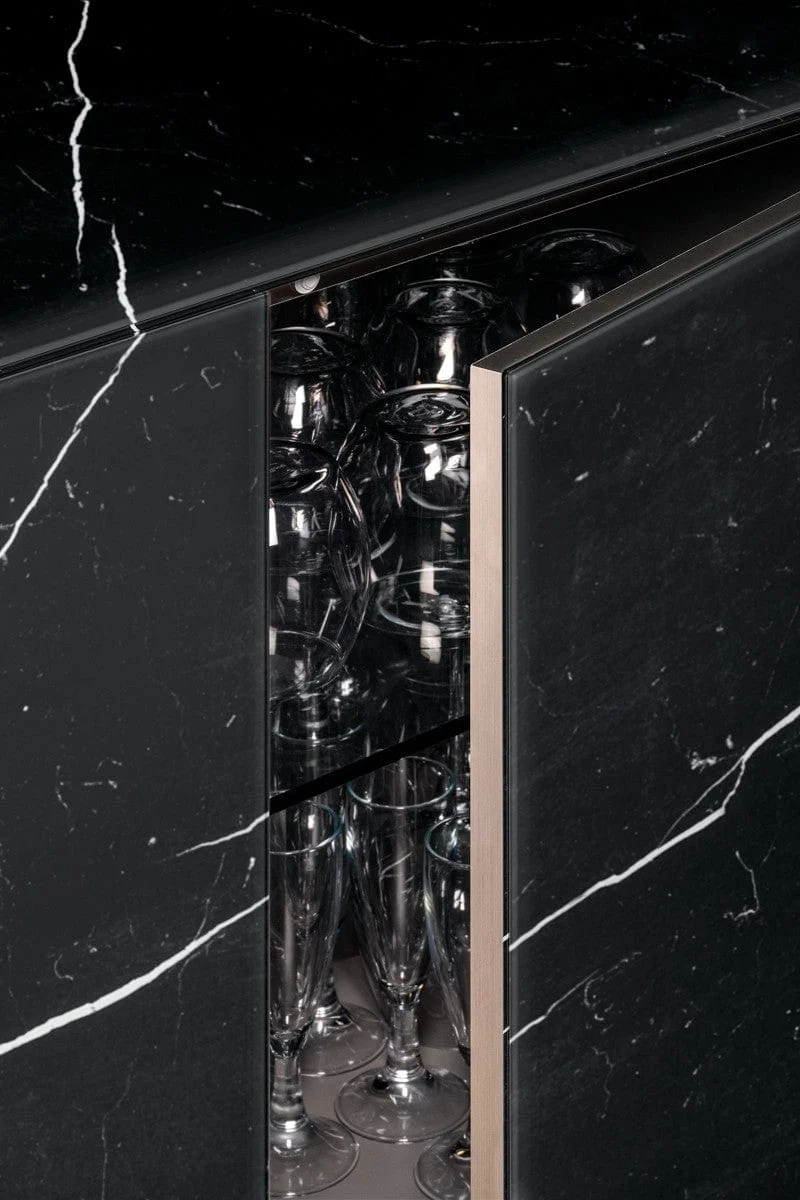 Buffet Lago - Materia XGlass (Marbre noir)
