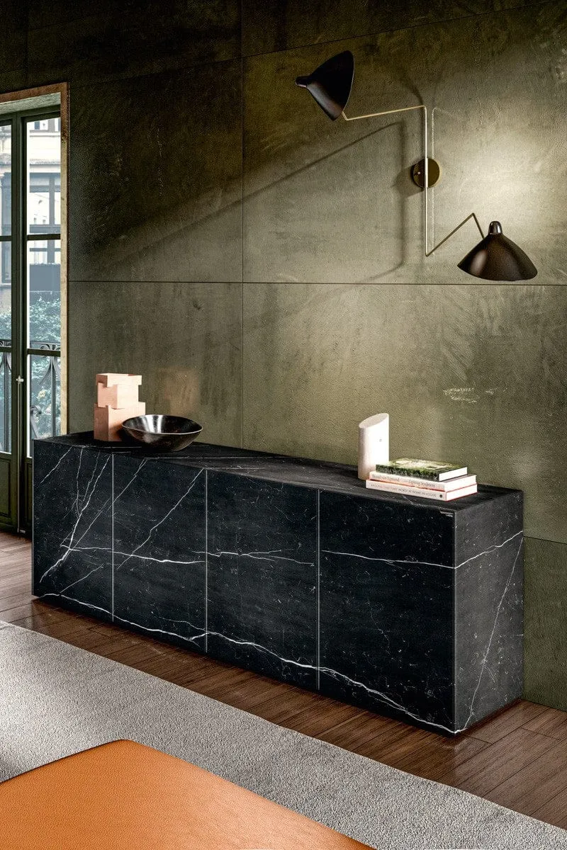 Buffet Lago - Materia XGlass (Marbre noir)