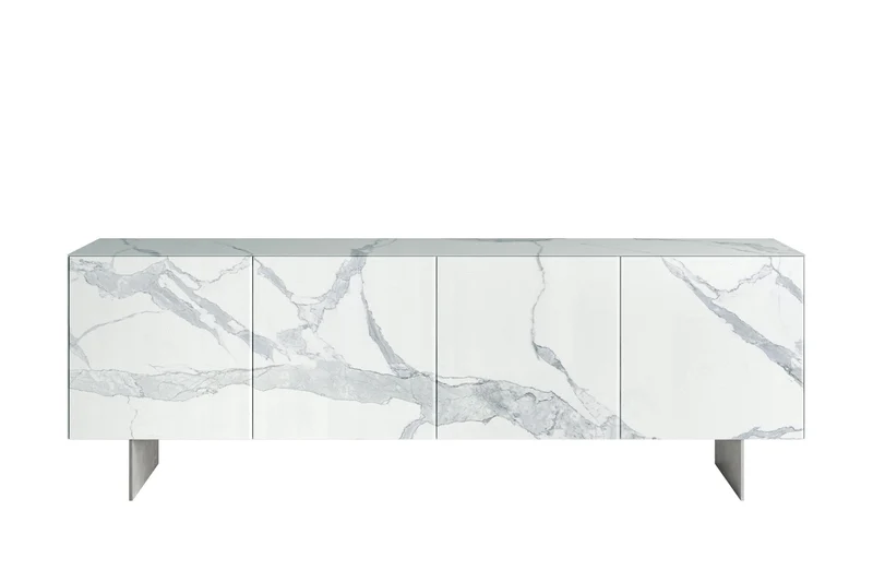 Buffet Lago - Materia XGlass (Marbre wit)