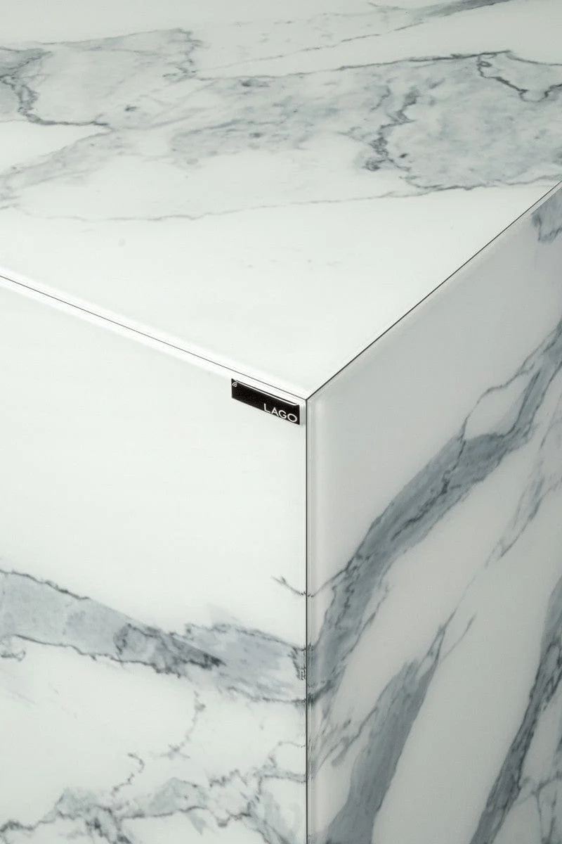 Buffet Lago - Materia XGlass (Marbre wit)