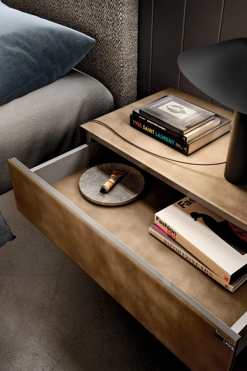 Table de chevet Lago - Materia XGlass Metal