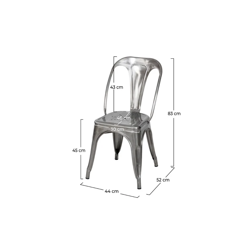 Chaise Indus chrome (lot de 2)