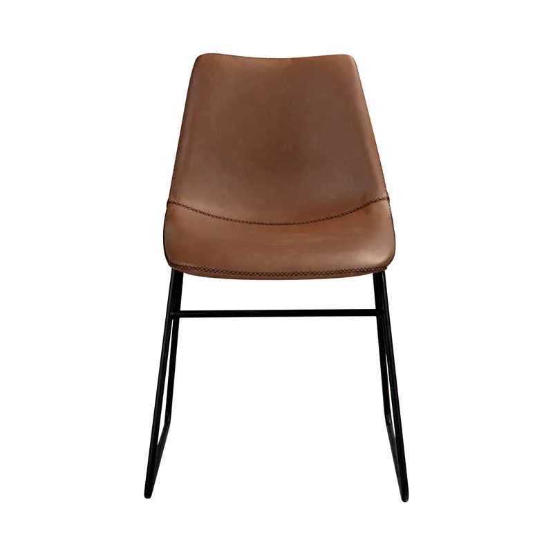 Chaise Gaspard marron (lot de 2)
