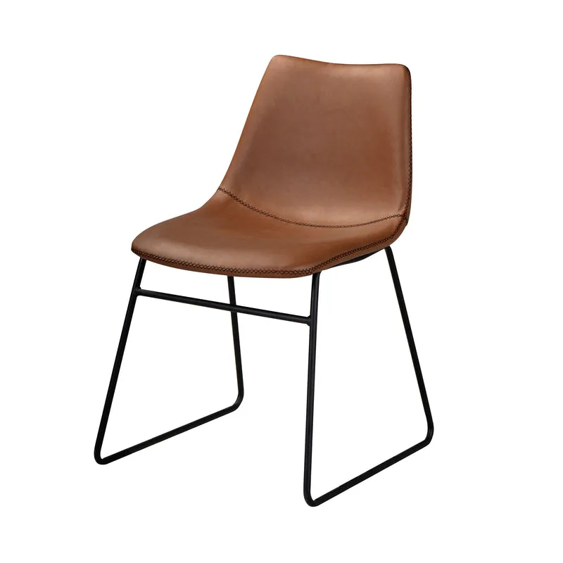 Chaise Gaspard marron (lot de 2)