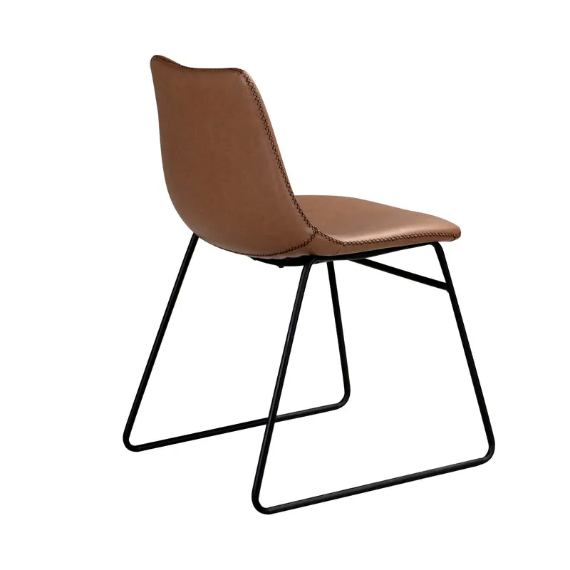 Chaise Gaspard marron (lot de 2)