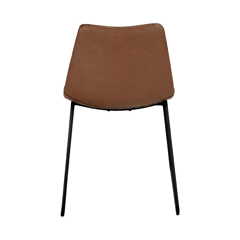 Chaise Gaspard marron (lot de 2)