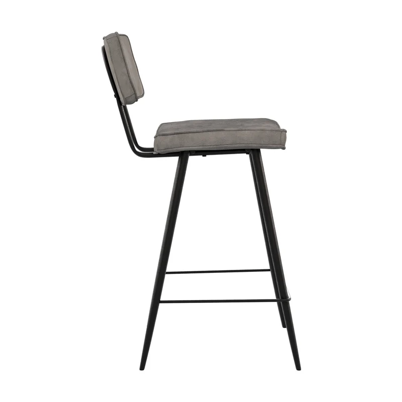 Chaise de bar mi-hauteur Texas grise 66 cm (lot de 2)