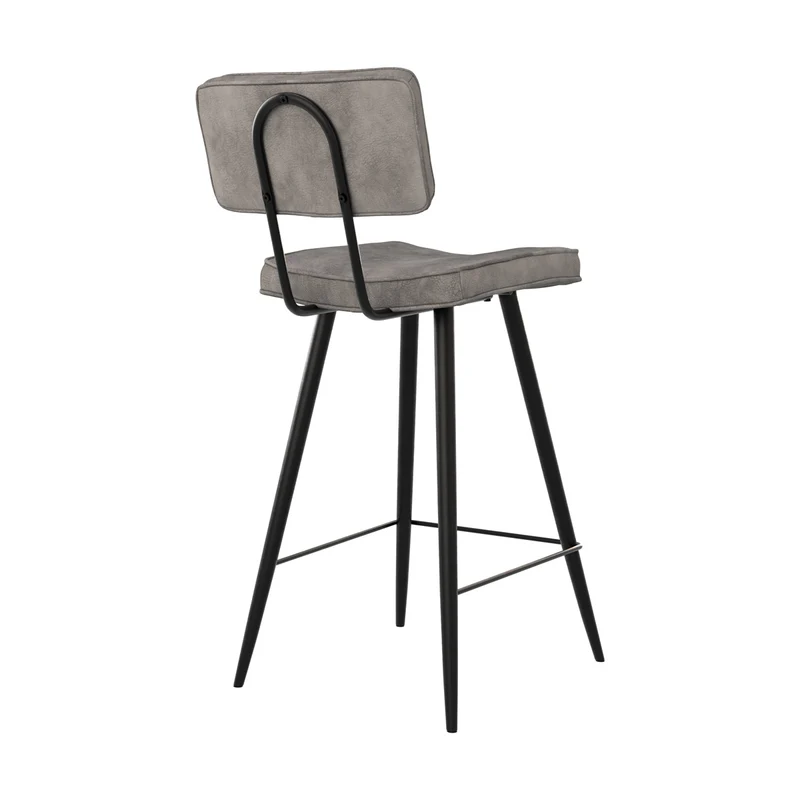 Chaise de bar mi-hauteur Texas grise 66 cm (lot de 2)