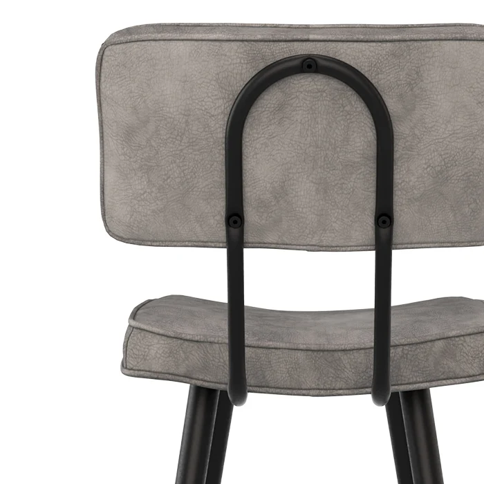 Chaise de bar mi-hauteur Texas grise 66 cm (lot de 2)