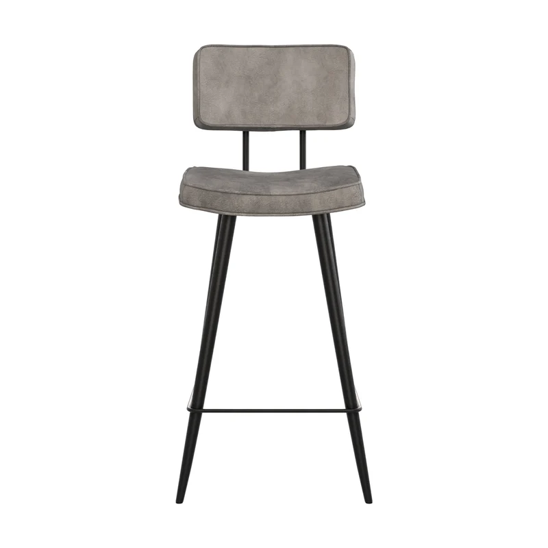 Chaise de bar mi-hauteur Texas grise 66 cm (lot de 2)