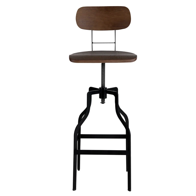 Chaise de bar Retro bois 66/85 cm