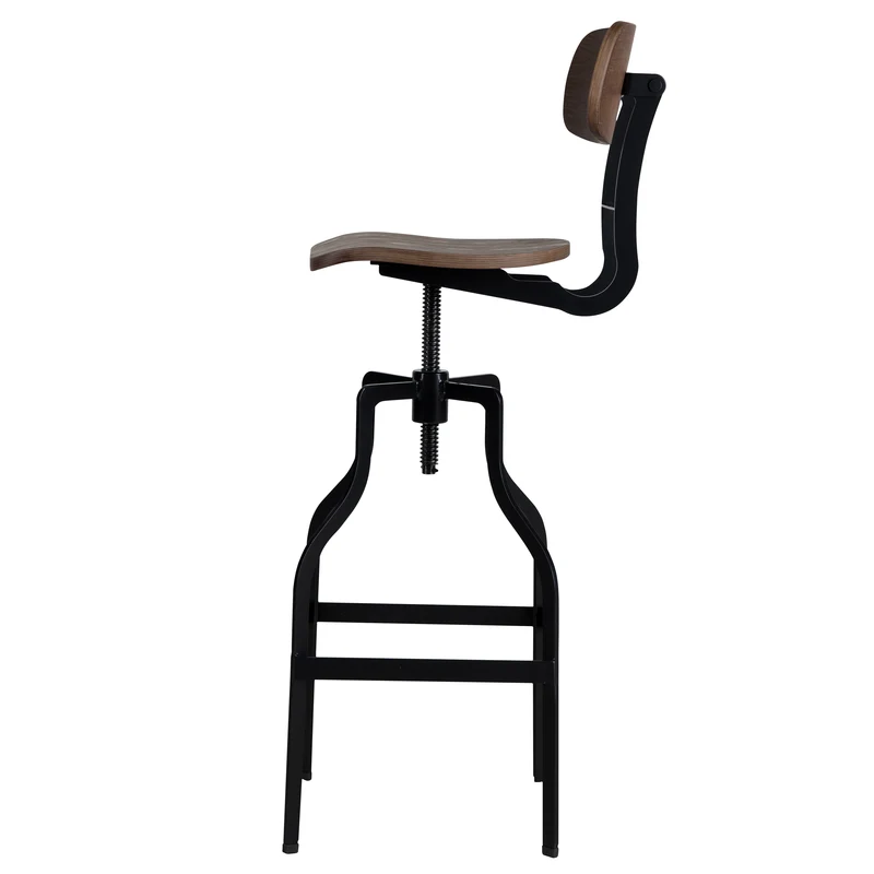 Chaise de bar Retro bois 66/85 cm