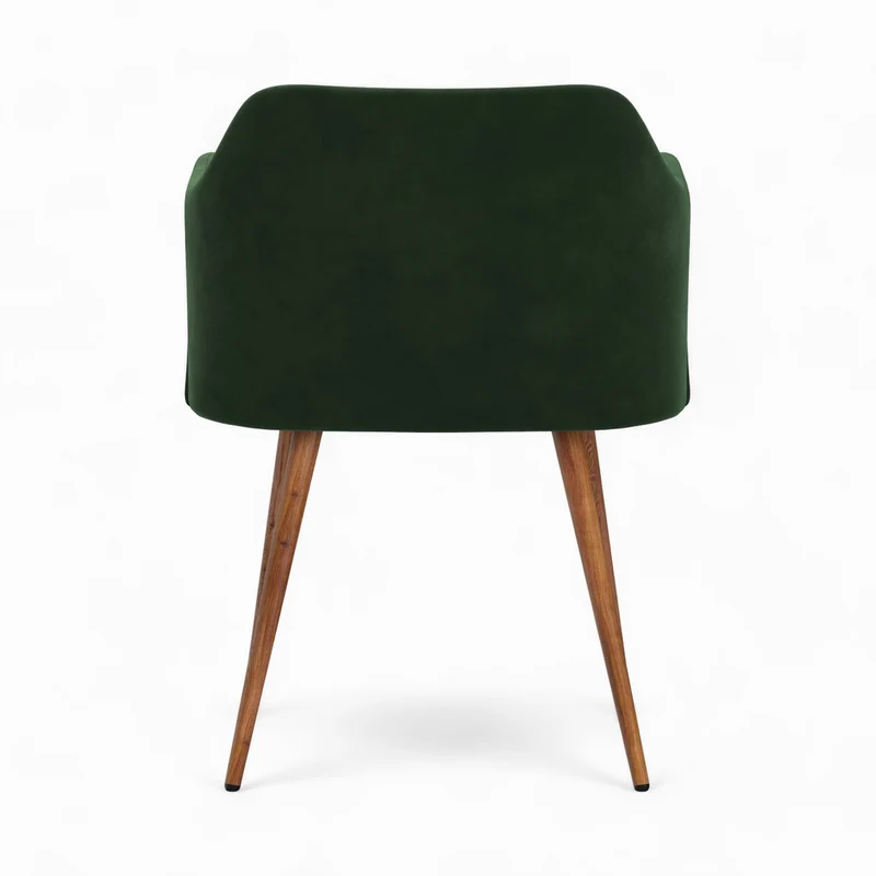 Chaise Daisy en velours vert foncé (lot de 2)