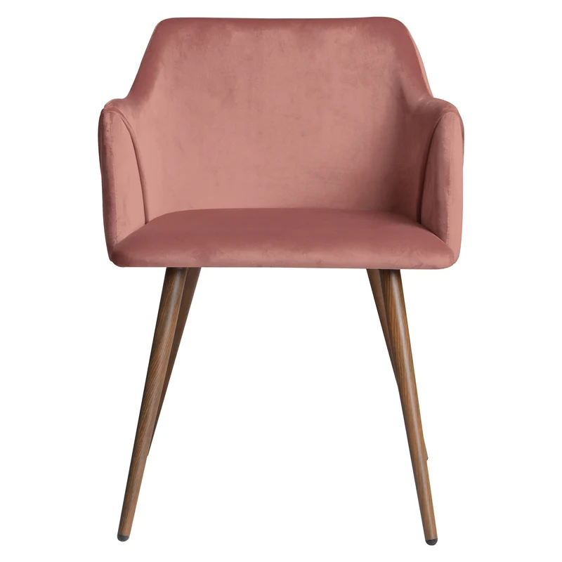 Chaise Daisy en velours rose (lot de 2)
