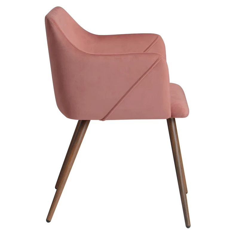 Chaise Daisy en velours rose (lot de 2)