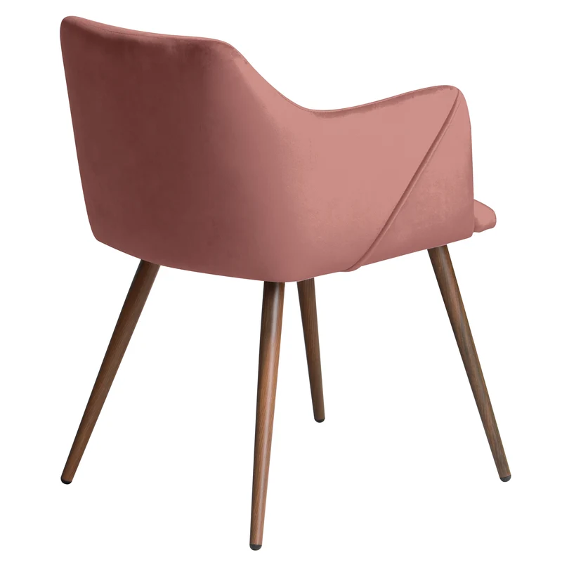 Chaise Daisy en velours rose (lot de 2)